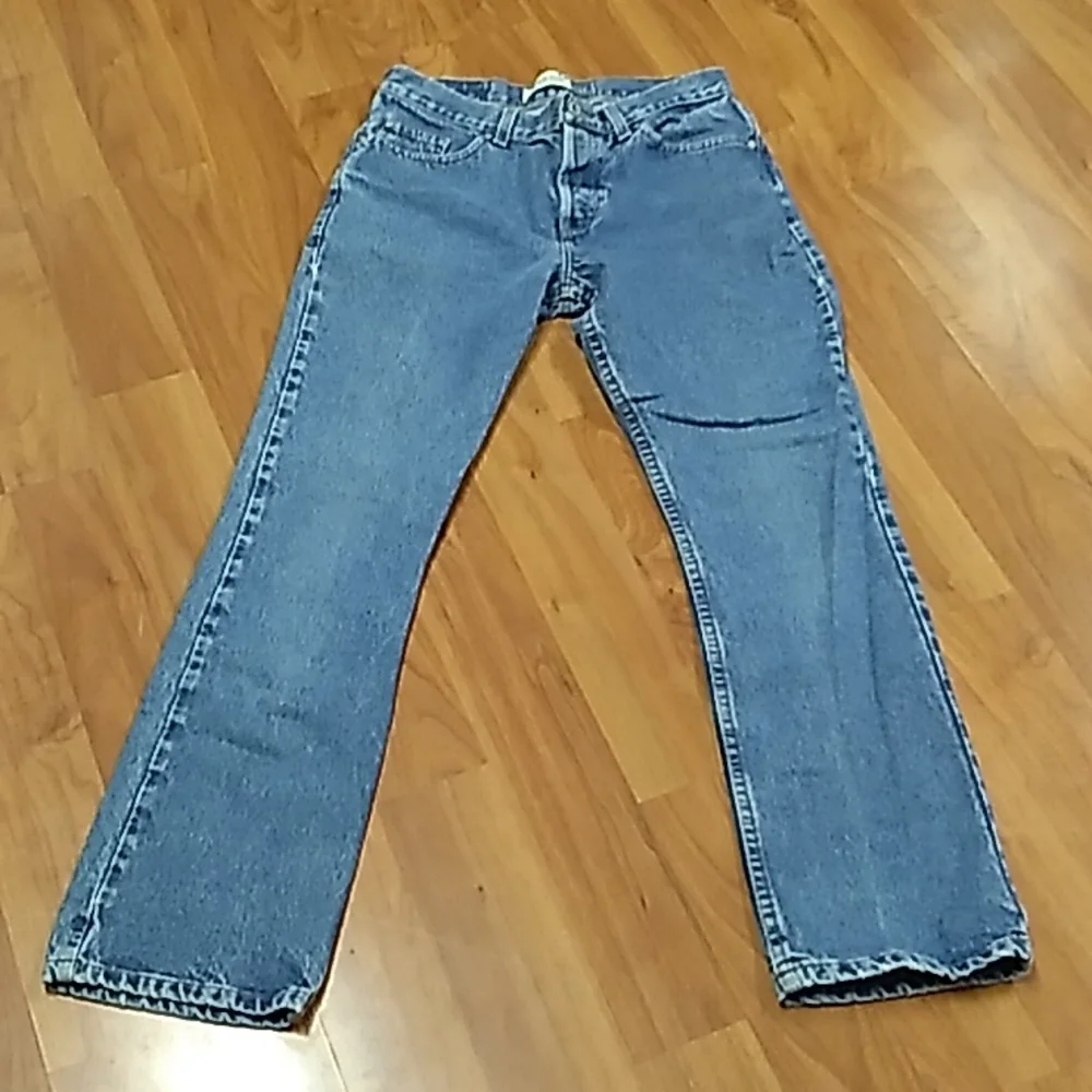SOLD: vintage Gap Blue Jeans high-waisted button fly bootcut jeans - Picture 3 of 8